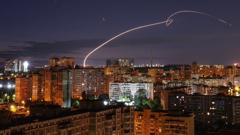 Kyiv under heavy Russian attack, buildings on fire