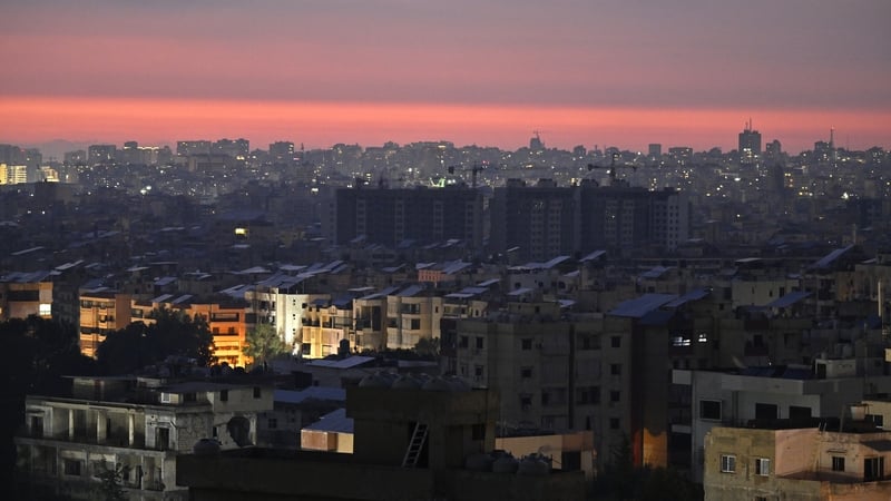 A view of sunset seen from Dahiyeh district in Beirut, Lebanon on June 1, 2026. (Photo by Houssam Shbaro/Anadolu via Getty Images)