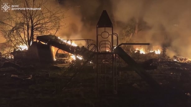 Aftermath of Russian missile strike on Dnipro (Reuters keyframe)