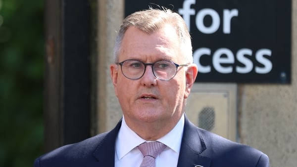 Jeffrey Donaldson leaves Newry Crown Court