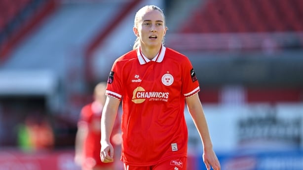 Aoibheann Clancy of Shelbourne during the SSE Airtricity Women's Premier Division match between Shelbourne and Bohemians at Tolka Park in Dublin. 