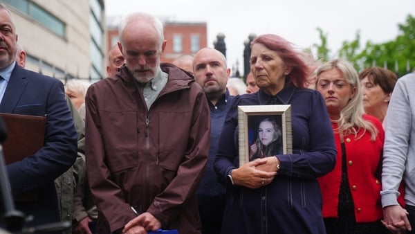 Noel McNally and Bernie McNally, the parents of Natalie McNally outside Belfast Crown Court