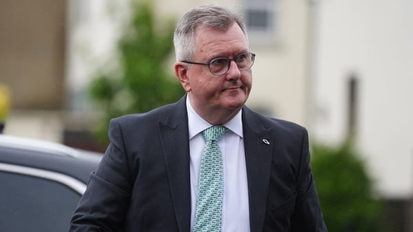 Jeffrey Donaldson arriving at Newry Crown Court