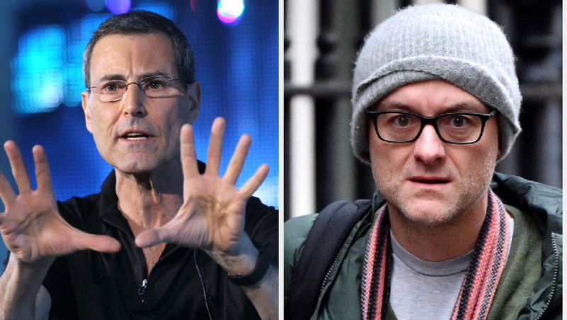 Uri Geller (L) replied to a job advert placed by Dominic Cummings