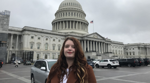 Emma DeSouza met members of Congress on Capitol Hill