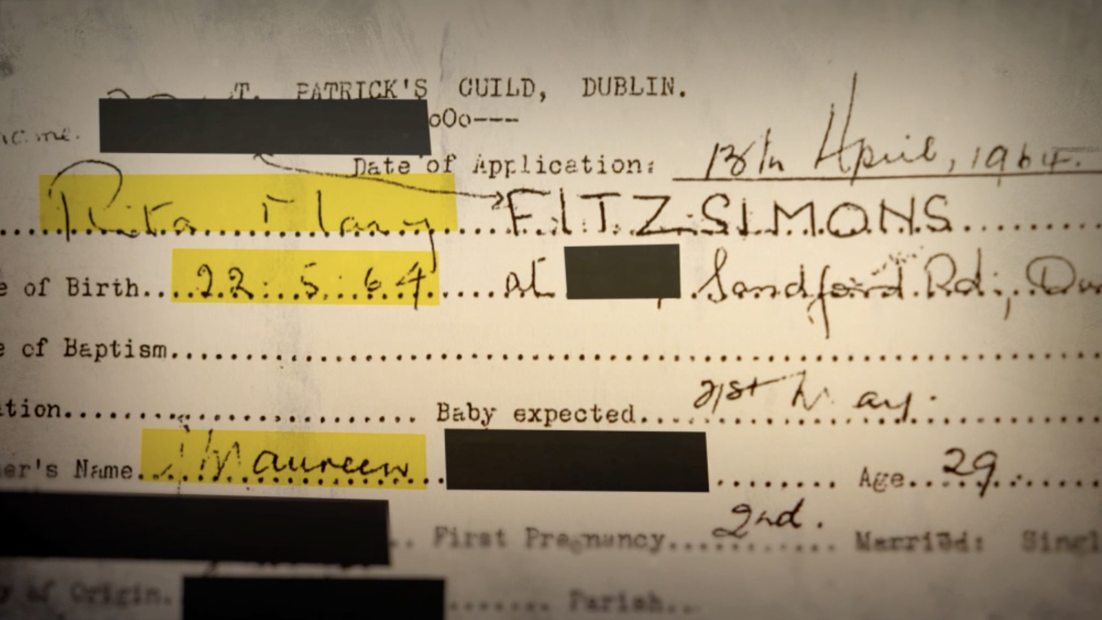 Mary was officially registered as if she was her adoptive parents' biological daughter