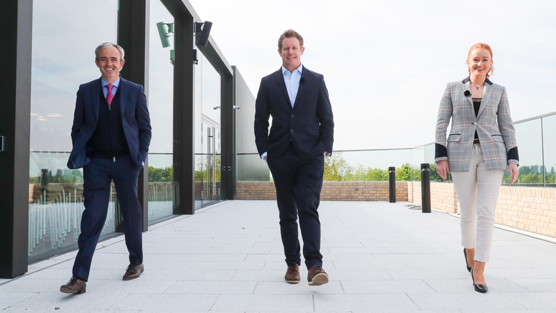 RTÉ Racing presenters Ruby Walsh, Hugh Cahill and Jane Mangan
