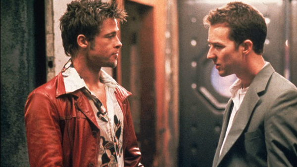 Brad Pitt and Edward Norton in Fight Club