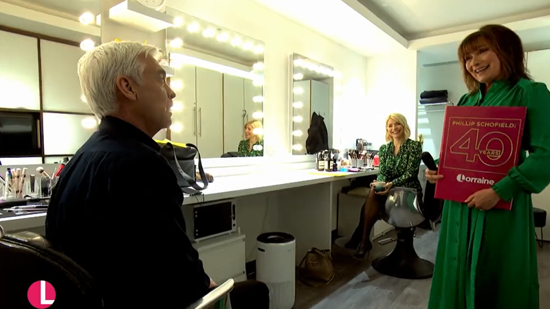 A special surprise episode of Lorraine was dedicated to Phillip Schofield - and his This Morning co-host Holly Willoughby was in on the secret Screengrab: ITV