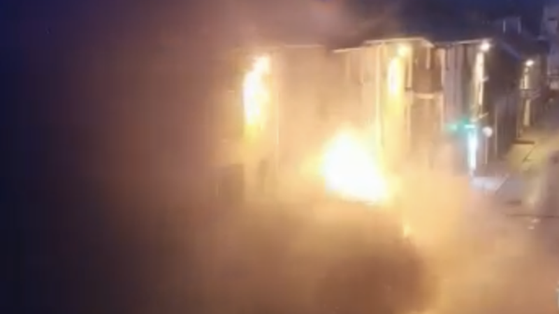 Gardaí are currently at the scene and fire services attended to extinguish the fire