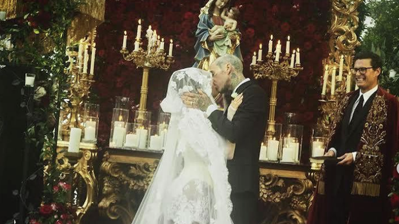 Kourtney Kardashian and Travis Barker tied the knot in Italy / Image: Instagram @kourtneykardash