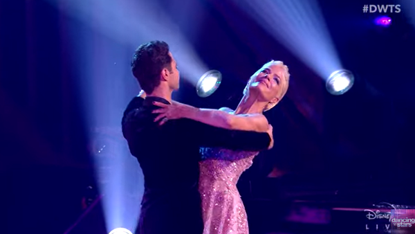 The 50-year-old said she wanted to have a "last beautiful dance" with her professional dance partner, Sasha Farber Screengrab: Disney+