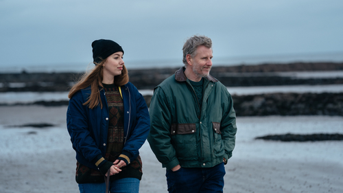 Seána Kerslake and Patrick Kielty in Ballywalter Photo: Helen Murray
